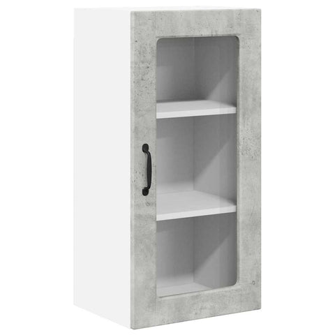vidaXL Kitchen Wall Cabinet with Shelf Concrete Grey 40 x 31 x 80 cm