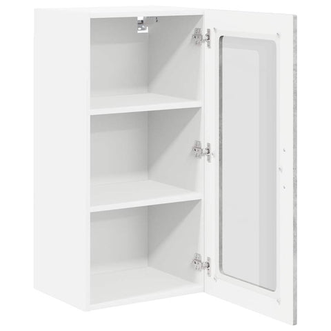 vidaXL Kitchen Wall Cabinet with Shelf Concrete Grey 40 x 31 x 80 cm