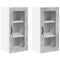 vidaXL Kitchen Wall Cabinet 2 pcs Concrete Grey 40 x 31 x 80 cm