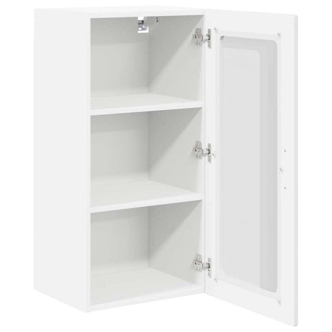 vidaXL Kitchen Wall Cabinet with Door High Gloss White 40 x 31 x 80 cm