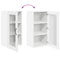 vidaXL Kitchen Wall Cabinet with Door High Gloss White 40 x 31 x 80 cm