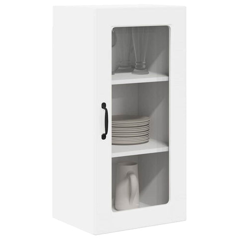 vidaXL Kitchen Wall Cabinet with Door High Gloss White 40 x 31 x 80 cm