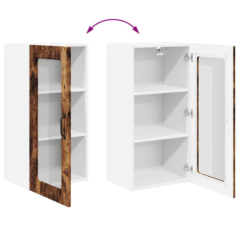 vidaXL Kitchen Wall Cabinet Smoked Oak 40 x 31 x 80 cm Engineered Wood