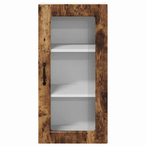 vidaXL Kitchen Wall Cabinet with Door 2 pcs Smoked Oak 40 x 31 x 80 cm