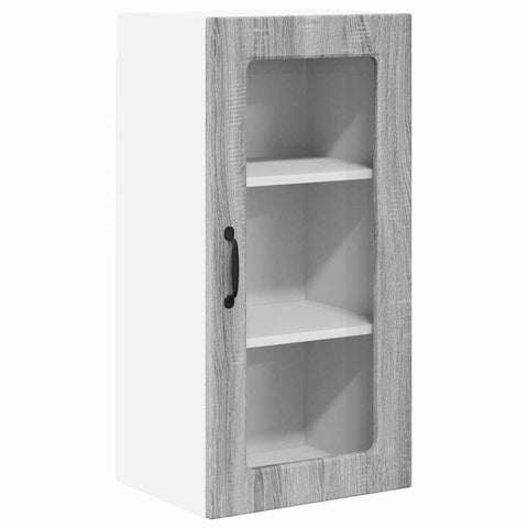 vidaXL Kitchen Wall Cabinet with Shelf Grey Sonoma 40 x 31 x 80 cm