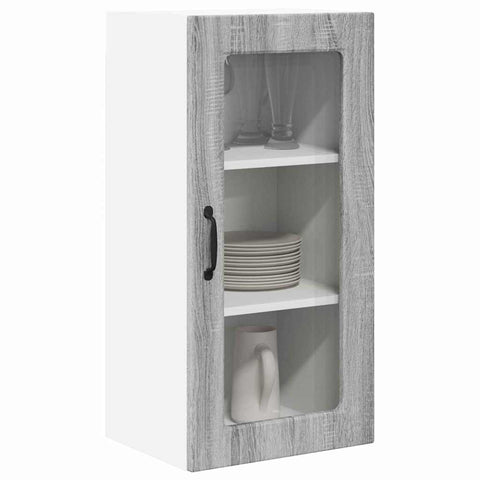 vidaXL Kitchen Wall Cabinet with Shelf Grey Sonoma 40 x 31 x 80 cm