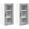 vidaXL Kitchen Wall Cabinet 2 pcs Grey Sonoma 40 x 31 x 80 cm