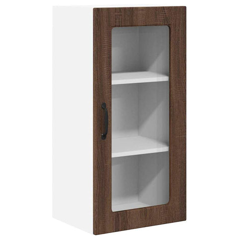 vidaXL Kitchen Wall Cabinet Brown Oak 40 x 31 x 80 cm Engineered Wood