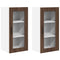 vidaXL Kitchen Wall Cabinet with Shelf 2 pcs Brown Oak 40 x 31 x 80 cm