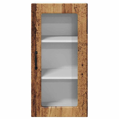 vidaXL Kitchen Wall Cabinet with Shelf 2 pcs Old Wood 40 x 31 x 80 cm