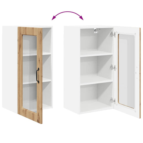 vidaXL Kitchen Wall Cabinet with Shelf Artisan Oak 40 x 31 x 80 cm