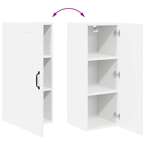vidaXL Kitchen Wall Cabinet White 30 x 31 x 80 cm Engineered Wood