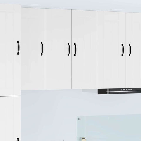 vidaXL Kitchen Wall Cabinet with Shelf 2 pcs White 30 x 31 x 80 cm