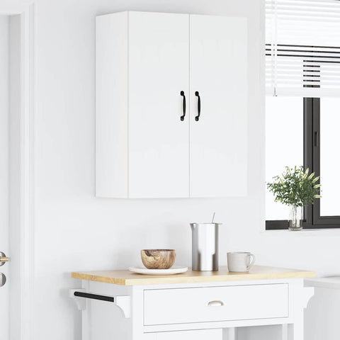 vidaXL Kitchen Wall Cabinet with Shelf 2 pcs White 30 x 31 x 80 cm
