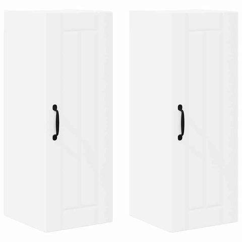 vidaXL Kitchen Wall Cabinet with Shelf 2 pcs White 30 x 31 x 80 cm