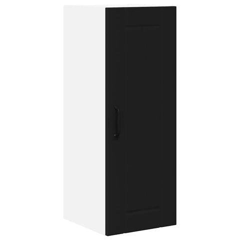 vidaXL Kitchen Wall Cabinet Black 30 x 31 x 80 cm Engineered Wood