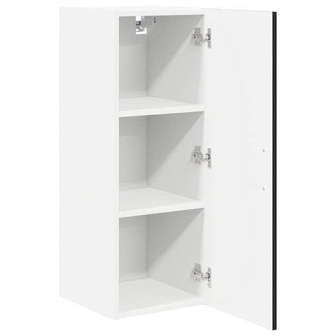 vidaXL Kitchen Wall Cabinet Black 30 x 31 x 80 cm Engineered Wood