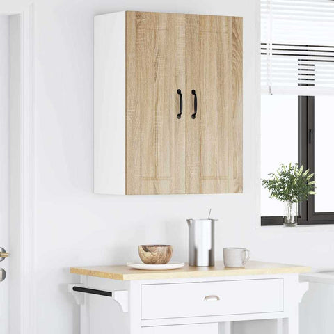 vidaXL Kitchen Wall Cabinet Sonoma Oak 30 x 31 x 80 cm Engineered Wood