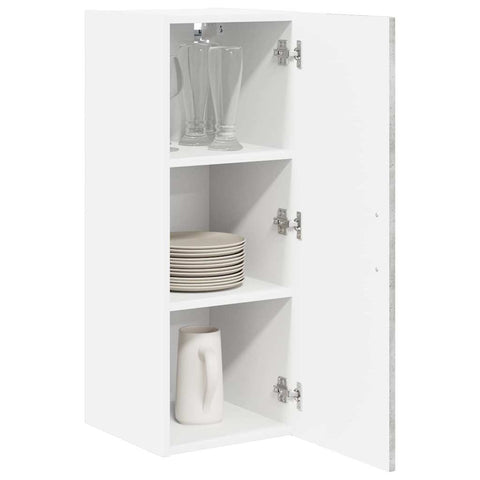 vidaXL Kitchen Wall Cabinet with Shelf Concrete Grey 30 x 31 x 80 cm