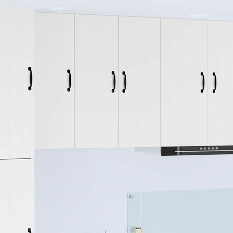 vidaXL Kitchen Wall Cabinet with Door High Gloss White 30 x 31 x 80 cm