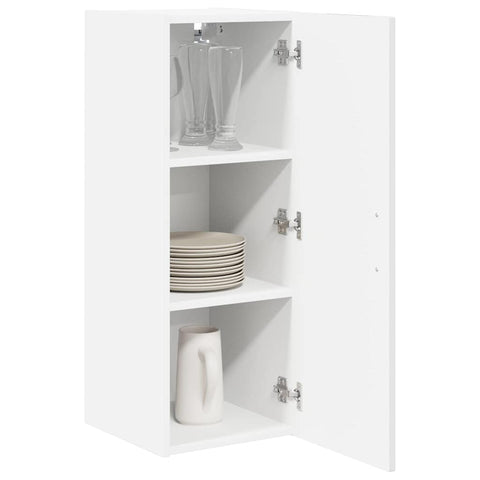 vidaXL Kitchen Wall Cabinet with Door High Gloss White 30 x 31 x 80 cm