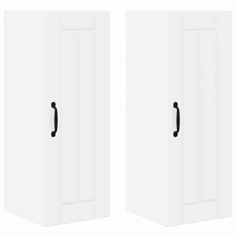 vidaXL Kitchen Wall Cabinet 2 pcs High Gloss White 30 x 31 x 80 cm