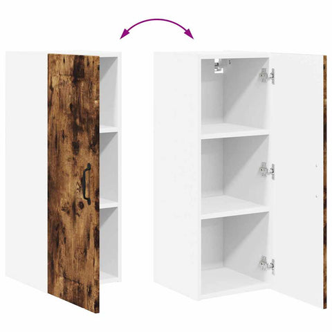 vidaXL Kitchen Wall Cabinet Smoked Oak 30 x 31 x 80 cm Engineered Wood