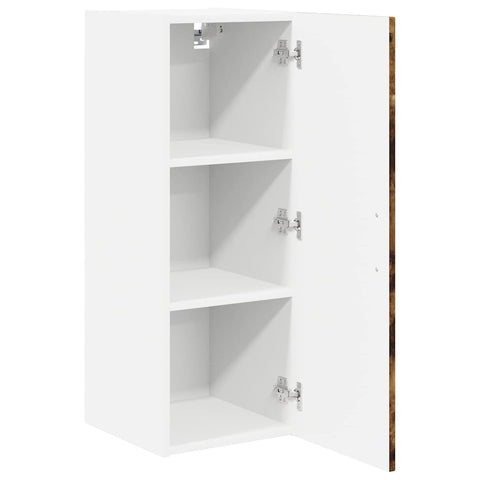 vidaXL Kitchen Wall Cabinet with Door 2 pcs Smoked Oak 30 x 31 x 80 cm