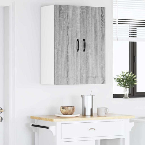 vidaXL Kitchen Wall Cabinet with Shelf Grey Sonoma 30 x 31 x 80 cm