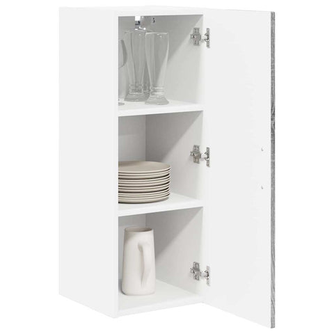 vidaXL Kitchen Wall Cabinet with Shelf Grey Sonoma 30 x 31 x 80 cm