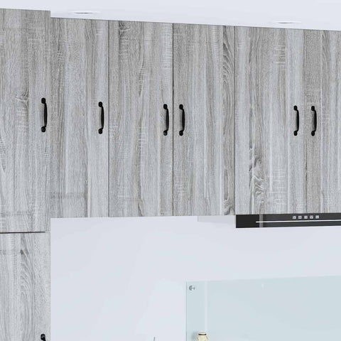 vidaXL Kitchen Wall Cabinet 2 pcs Grey Sonoma 30 x 31 x 80 cm