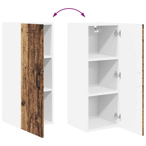 vidaXL Kitchen Wall Cabinet Old Wood 30 x 31 x 80 cm Engineered Wood
