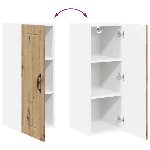 vidaXL Kitchen Wall Cabinet with Shelf Artisan oak 30 x 31 x 80 cm