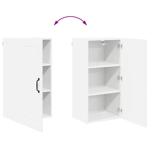 vidaXL Kitchen Wall Cabinet White 40 x 31 x 80 cm Engineered Wood