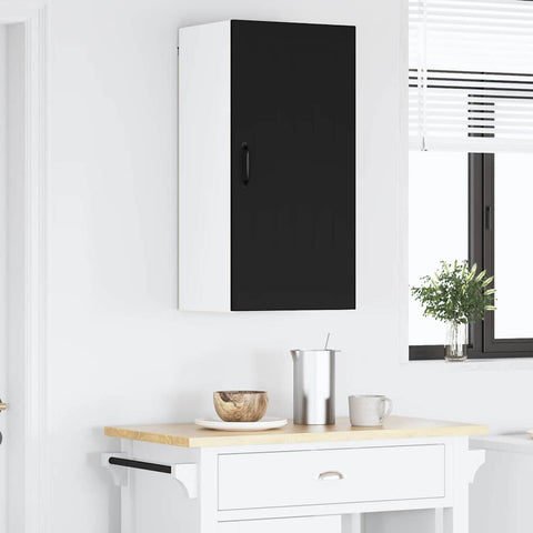 vidaXL Kitchen Wall Cabinet Black 40 x 31 x 80 cm Engineered Wood
