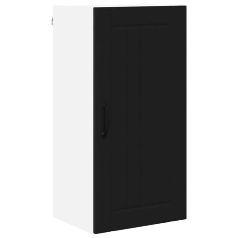 vidaXL Kitchen Wall Cabinet Black 40 x 31 x 80 cm Engineered Wood