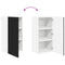 vidaXL Kitchen Wall Cabinet Black 40 x 31 x 80 cm Engineered Wood