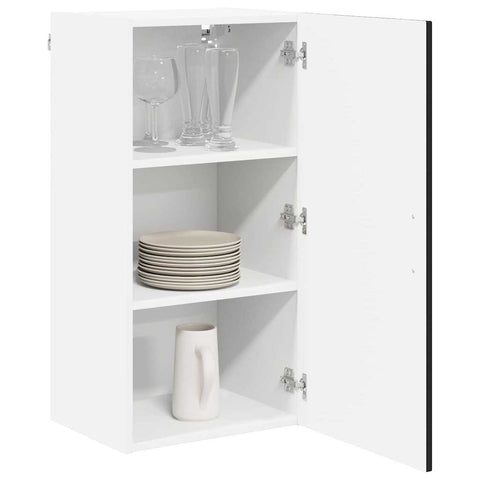 vidaXL Kitchen Wall Cabinet Black 40 x 31 x 80 cm Engineered Wood