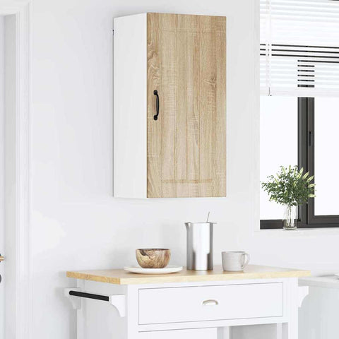 vidaXL Kitchen Wall Cabinet Sonoma Oak 40 x 31 x 80 cm Engineered Wood
