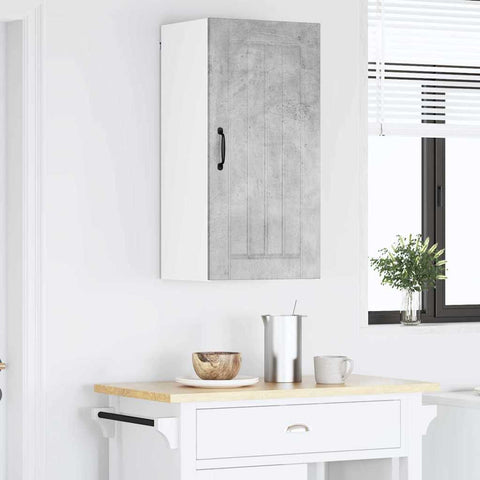 vidaXL Kitchen Wall Cabinet with Shelf Concrete Grey 40 x 31 x 80 cm