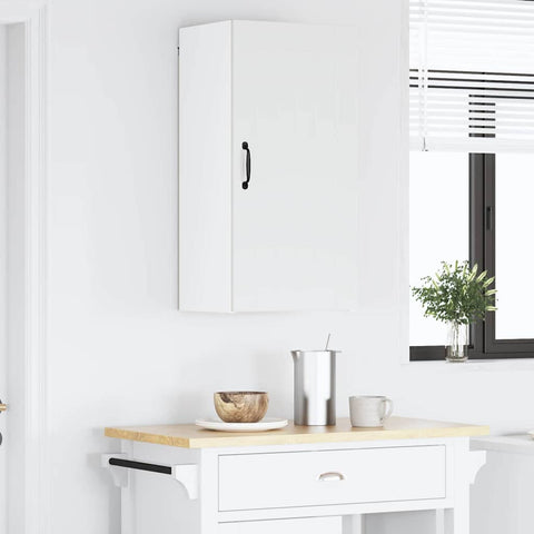vidaXL Kitchen Wall Cabinet with Door High Gloss White 40 x 31 x 80 cm