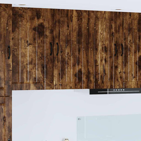 vidaXL Kitchen Wall Cabinet Smoked Oak 40 x 31 x 80 cm Engineered Wood