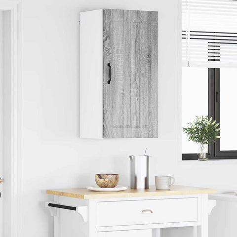 vidaXL Kitchen Wall Cabinet with Shelf Grey Sonoma 40 x 31 x 80 cm