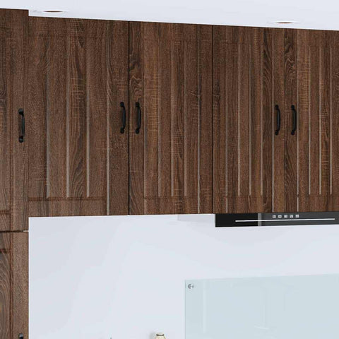 vidaXL Kitchen Wall Cabinet Brown Oak 40 x 31 x 80 cm Engineered Wood