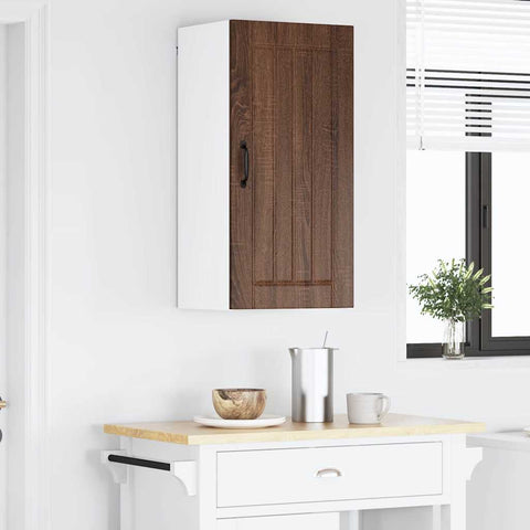 vidaXL Kitchen Wall Cabinet Brown Oak 40 x 31 x 80 cm Engineered Wood