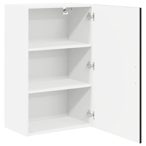 vidaXL Kitchen Wall Cabinet Black 50 x 31 x 80 cm Engineered Wood