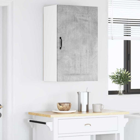 vidaXL Kitchen Wall Cabinet with Shelf Concrete Grey 50 x 31 x 80 cm