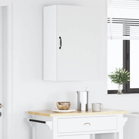 vidaXL Kitchen Wall Cabinet with Door High Gloss White 50 x 31 x 80 cm