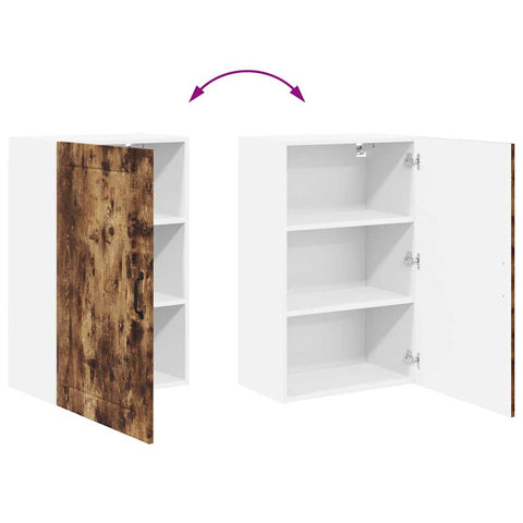vidaXL Kitchen Wall Cabinet Smoked Oak 50 x 31 x 80 cm Engineered Wood