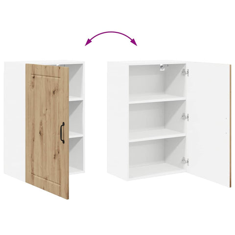 vidaXL Kitchen Wall Cabinet with Shelf Artisan Oak 50 x 31 x 80 cm